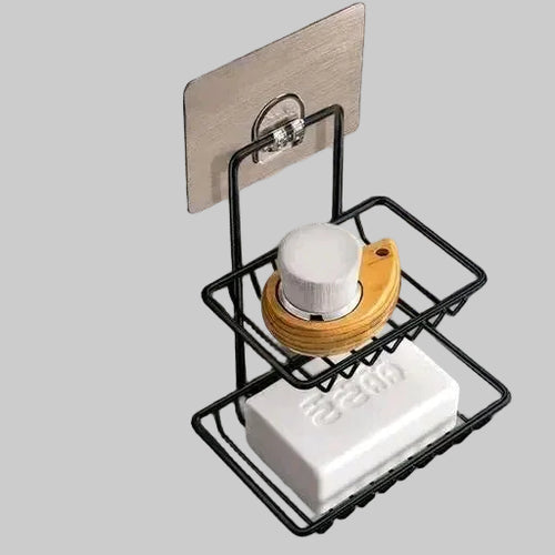 Premium 2-Tier Self-Adhesive Soap Stand - No Drilling Required