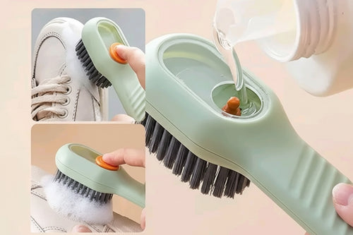 Premium 2-in-1 Sneaker & Laundry Scrub Brush – Press-to-Dispense Cleaning Tool (Pack of 2)